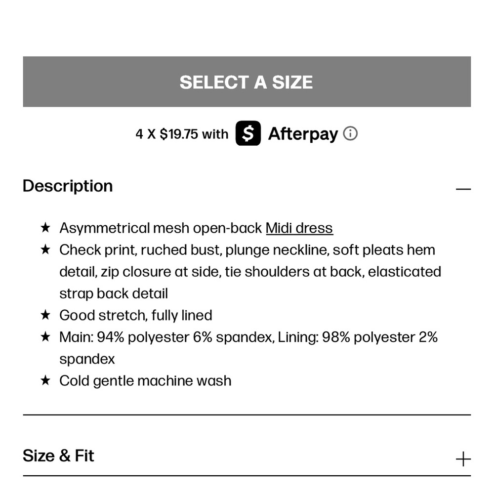 Princess Polly Asymmetrical Plaid Dress NEVER WORN - Picture 5 of 5